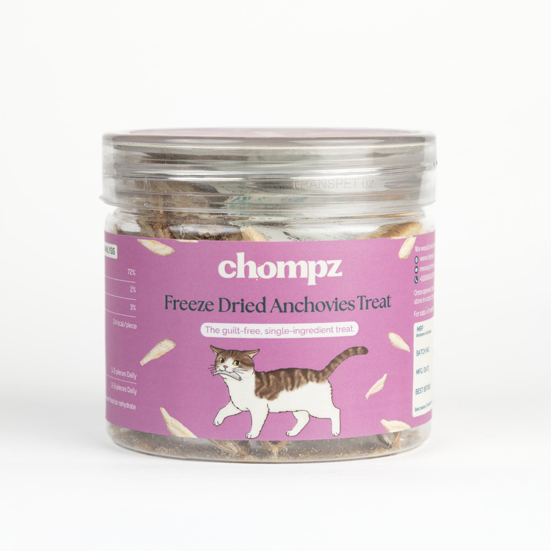 Freeze Dried Anchovy Treats for Cats