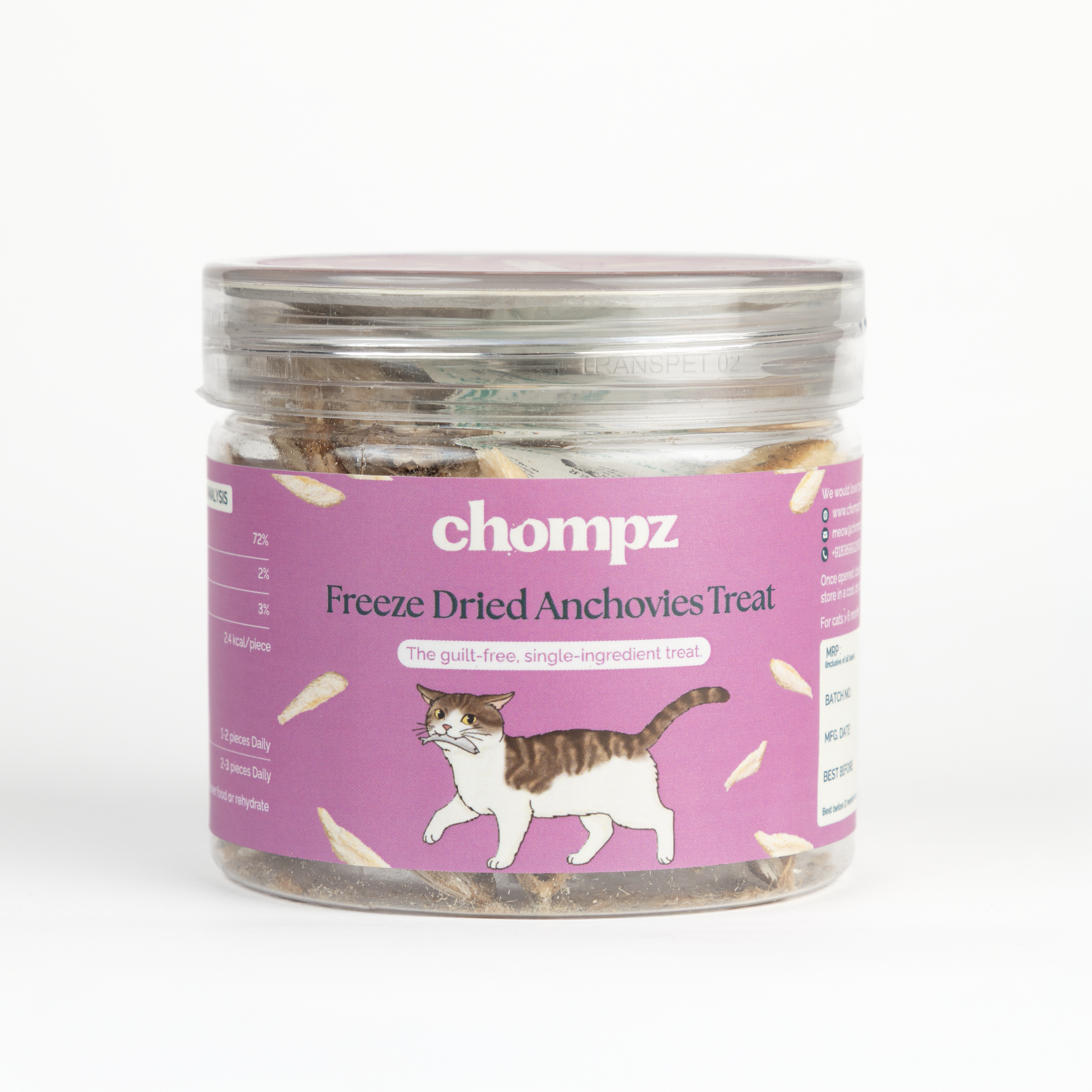 Freeze Dried Anchovy Treats for Cats