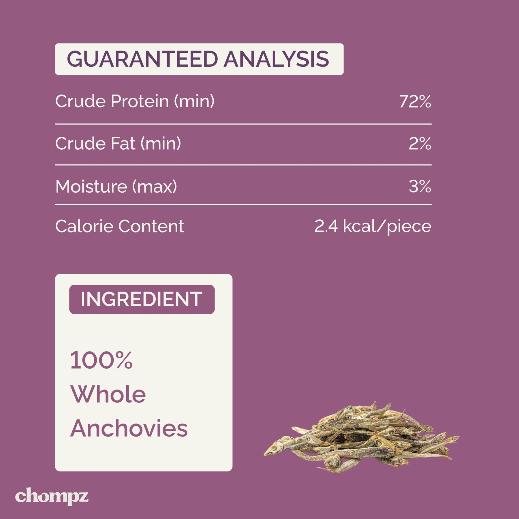 Freeze Dried Anchovy Treats for Cats