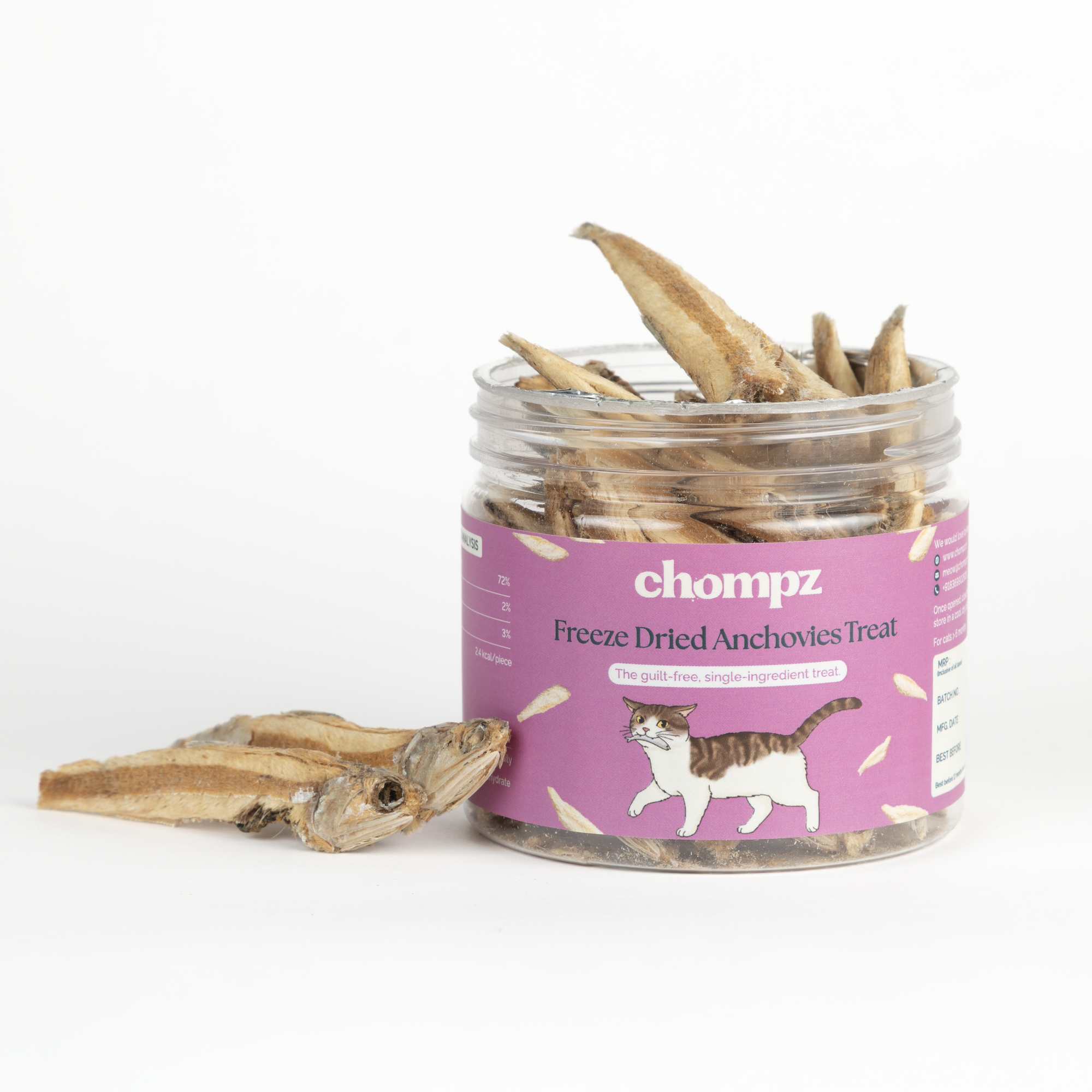 Freeze Dried Anchovy Treats for Cats