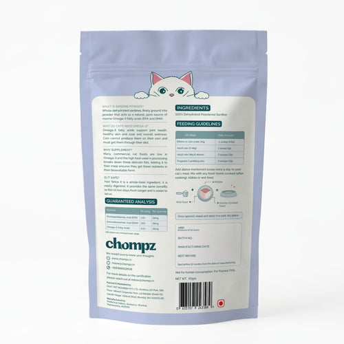 Coat & Joint Support Sardine Omega-3 Powder for Cats