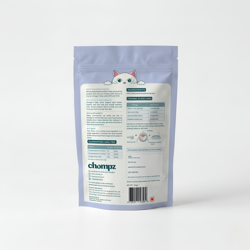 Coat & Joint Support Sardine Omega-3 Powder for Cats