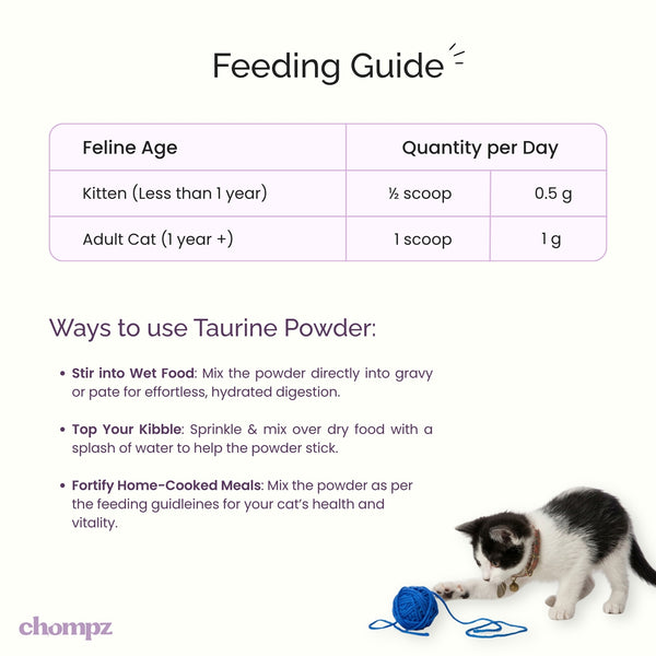 Heart & Vision Taurine Supplement Powder for Cats