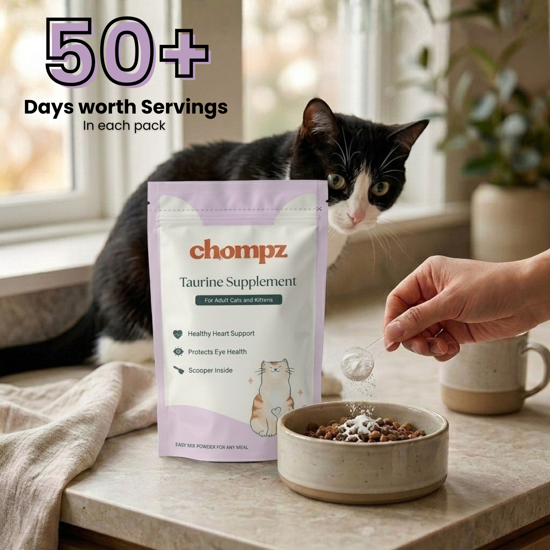 Heart & Vision Taurine Supplement Powder for Cats